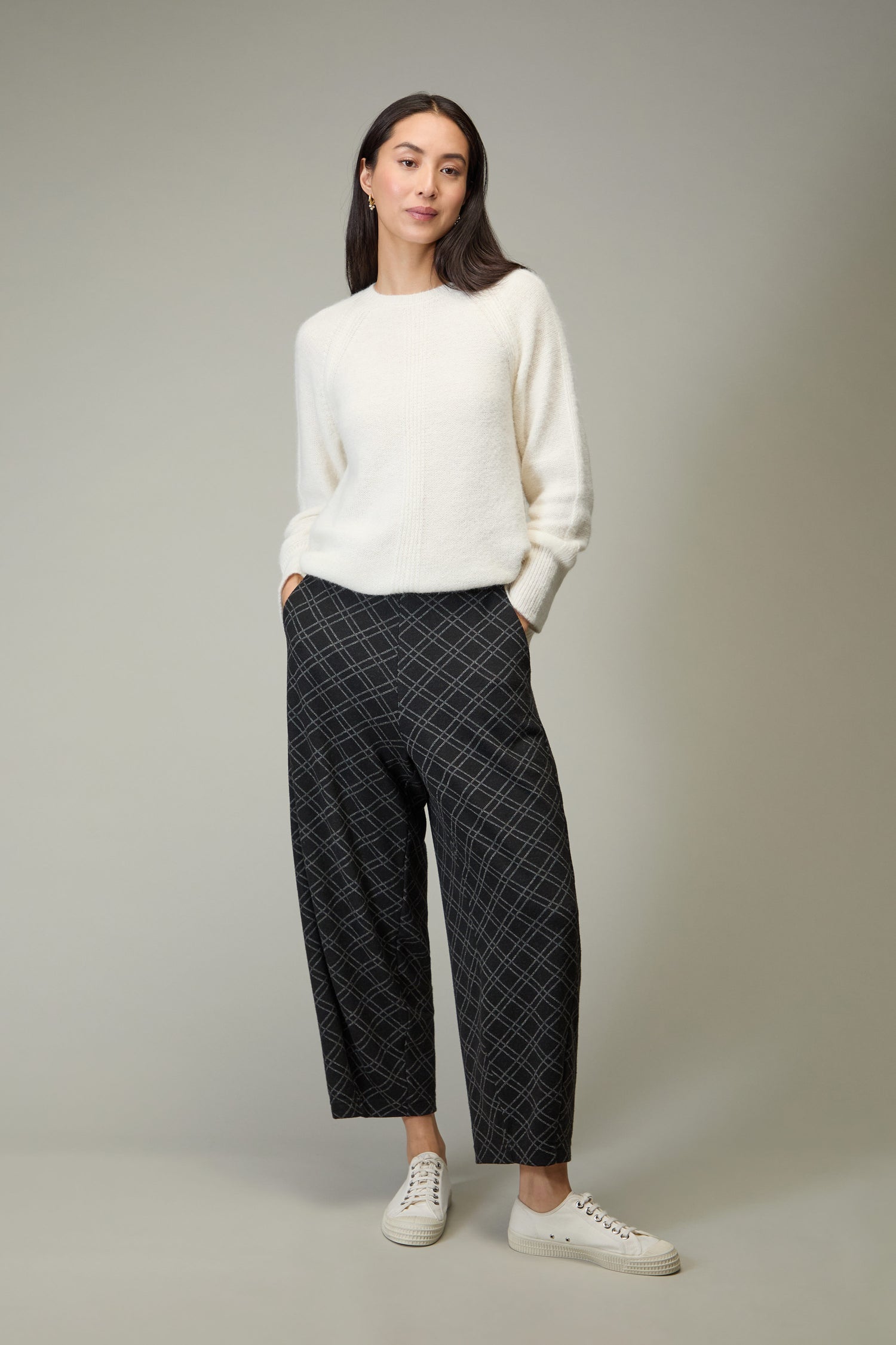 Square Jacquard Jersey Trousers