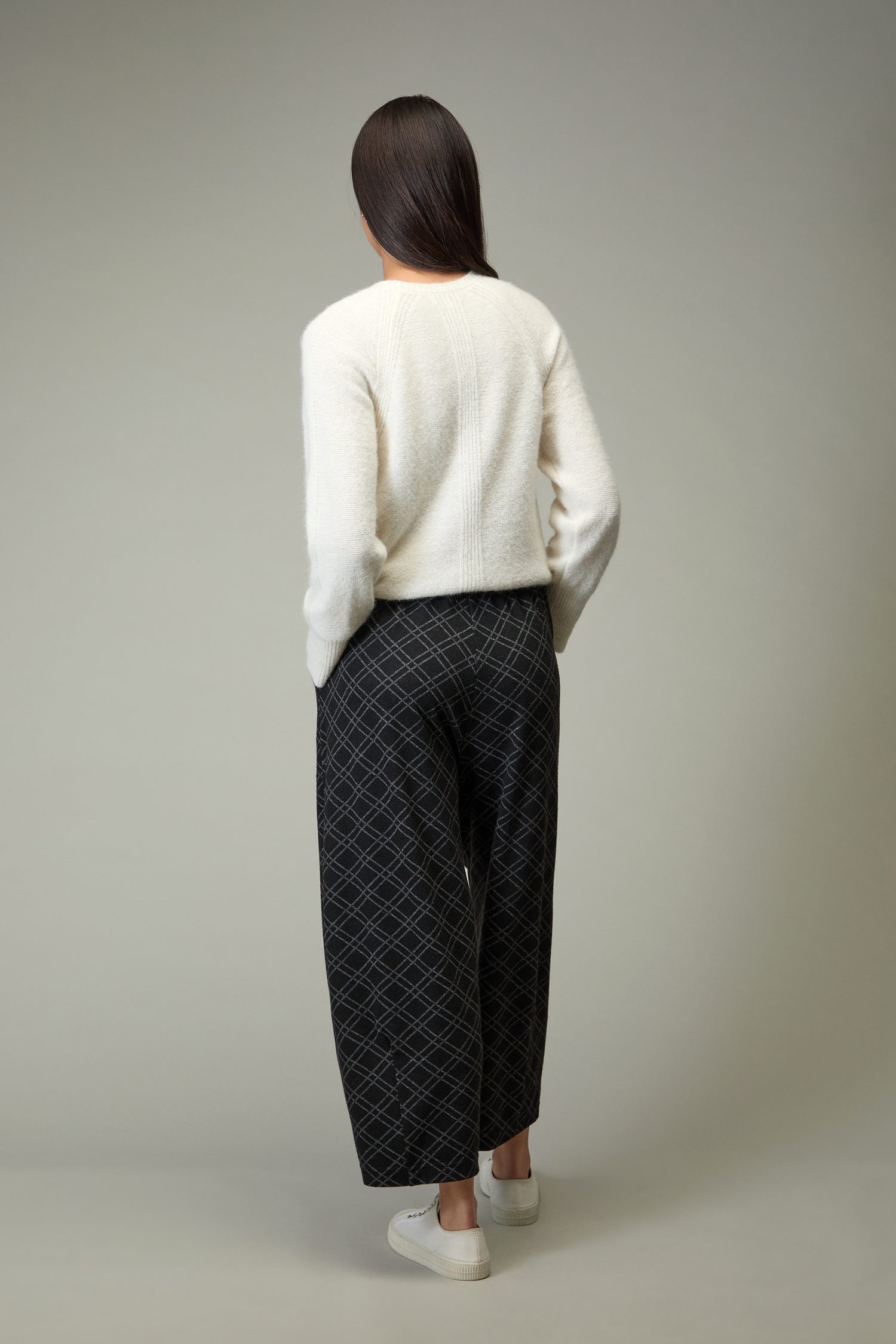 Square Jacquard Jersey Trousers