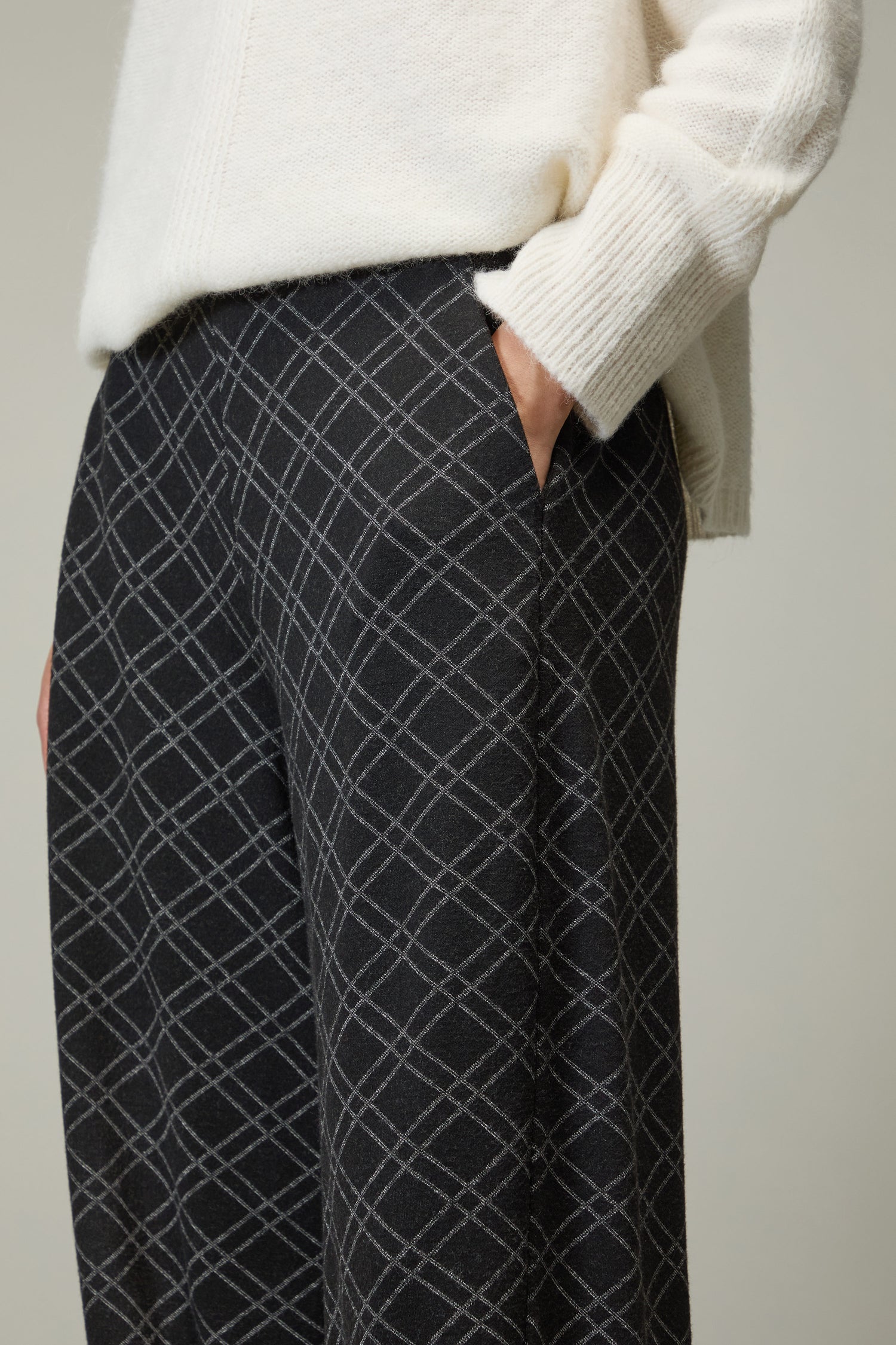 Square Jacquard Jersey Trousers