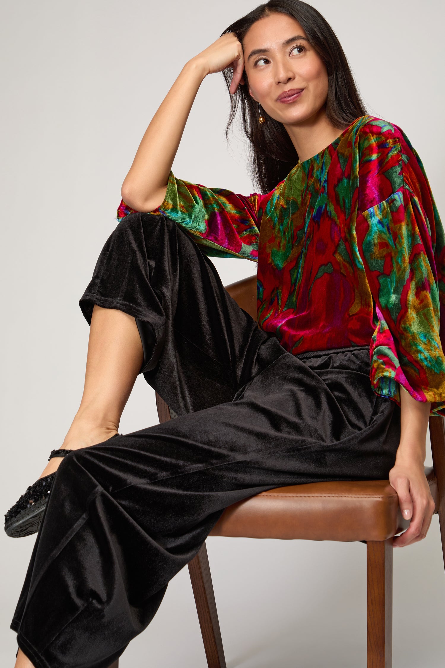 Velvet Jersey Bubble Trousers