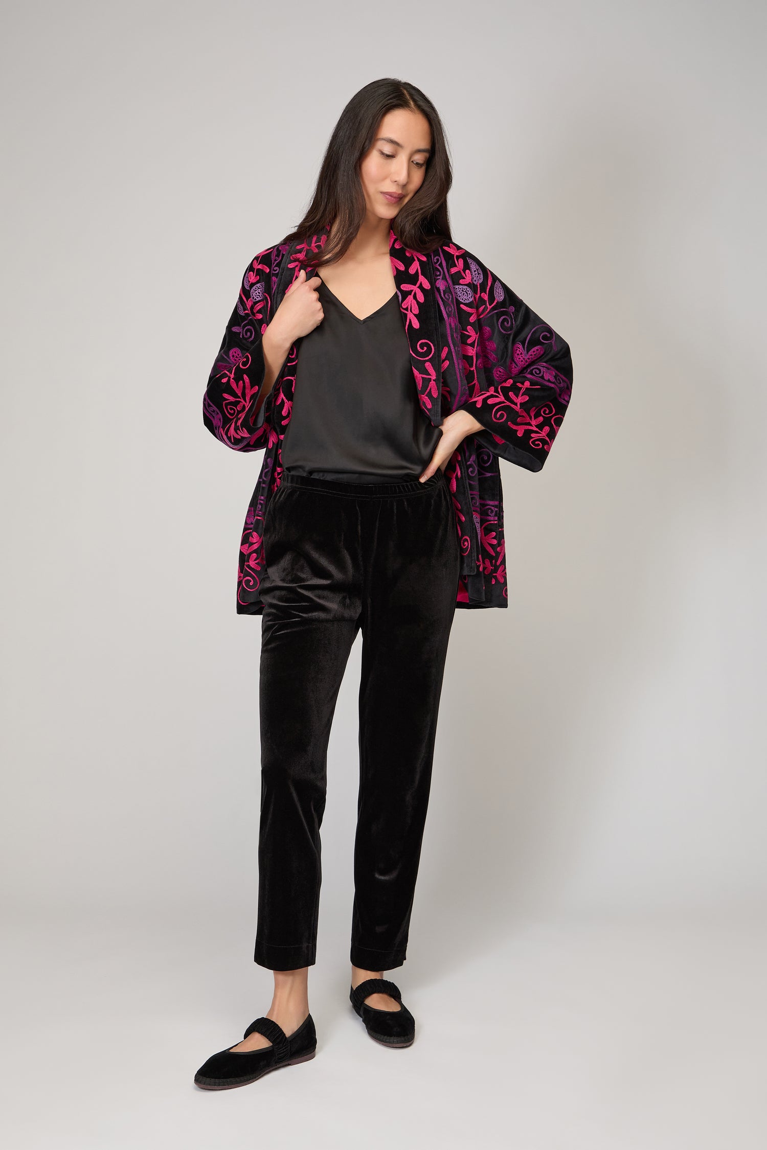 Velvet Jersey Slim Trouser