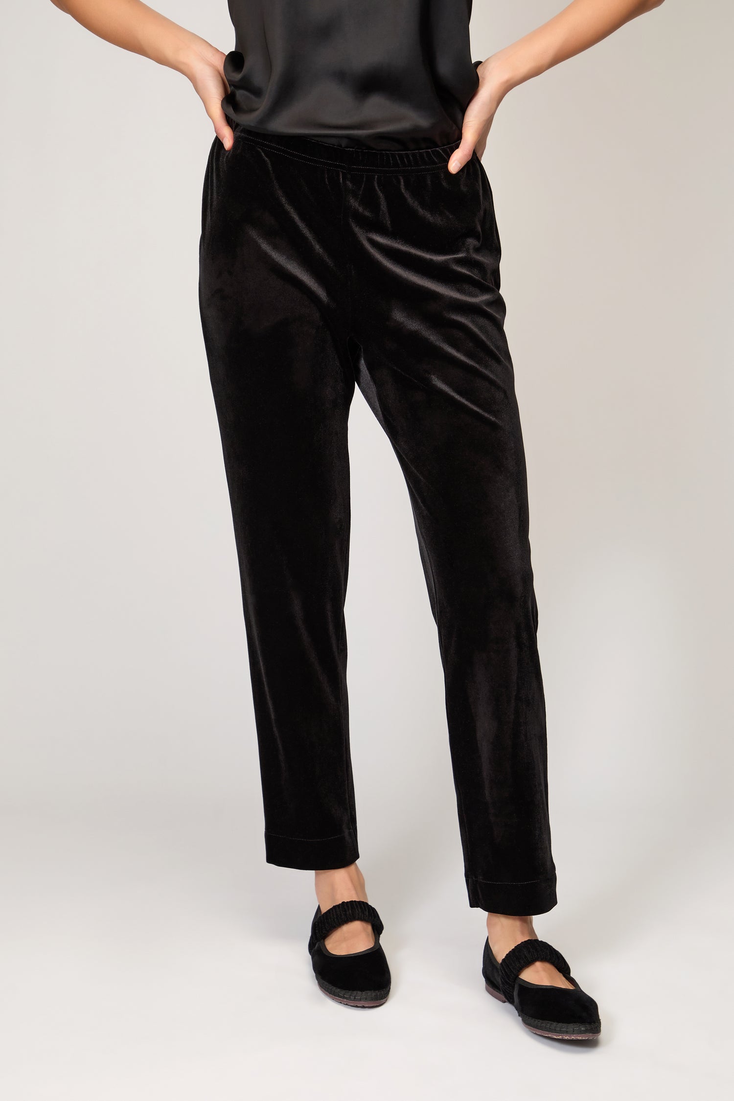 Velvet Jersey Slim Trouser