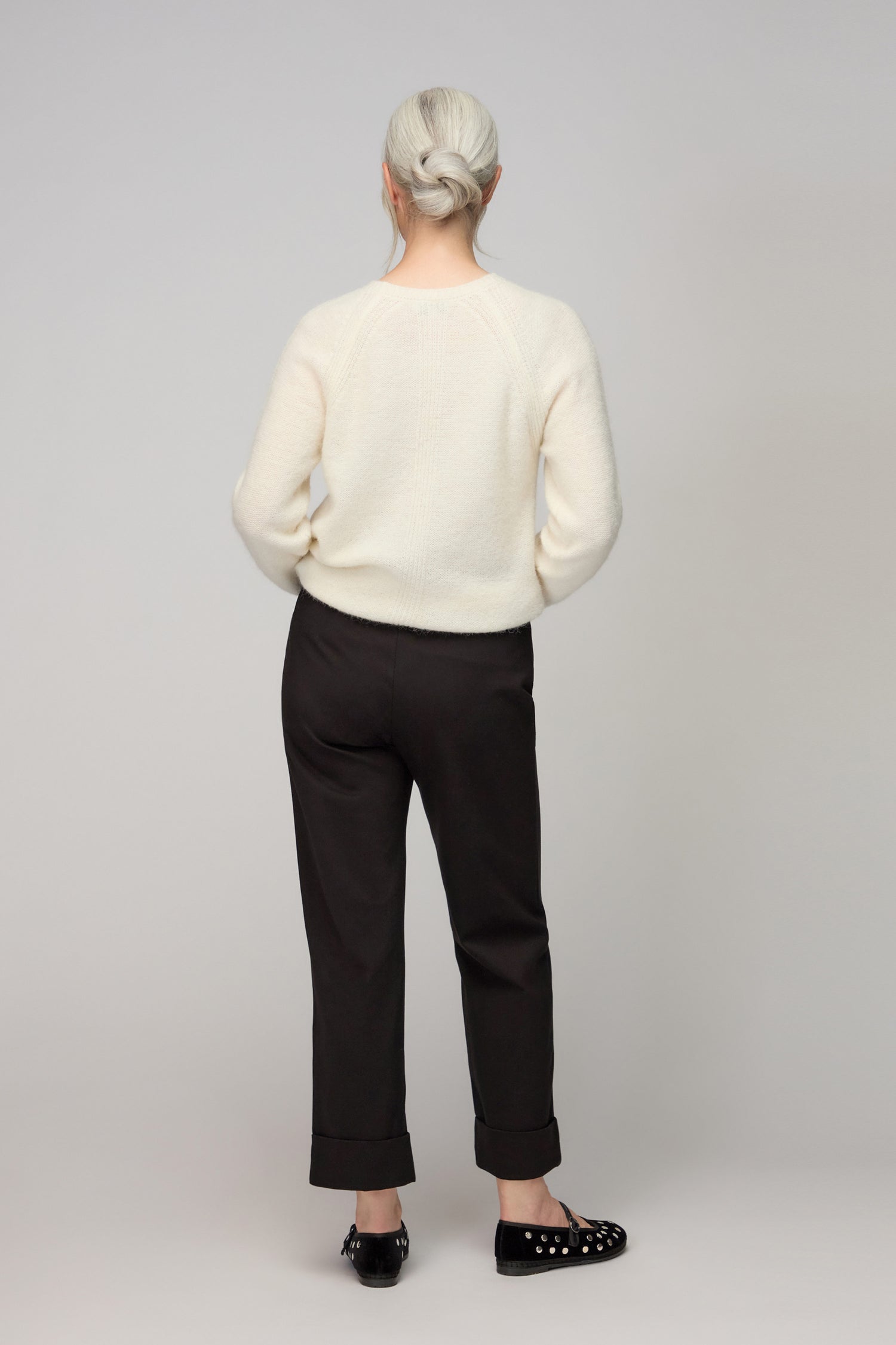 Black Ponte Straight Trousers