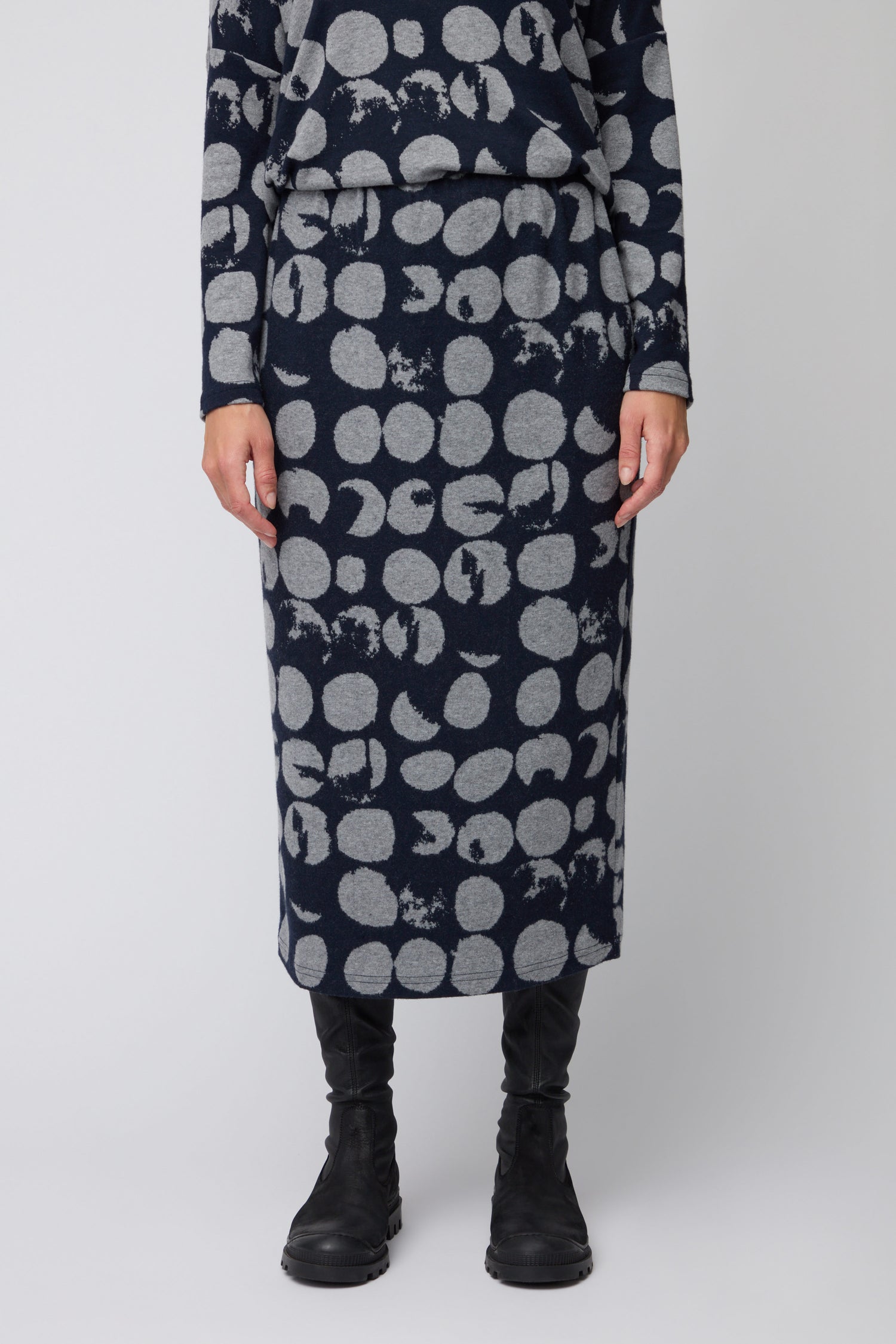 Brushed Jersey Spotted Tube Skirt