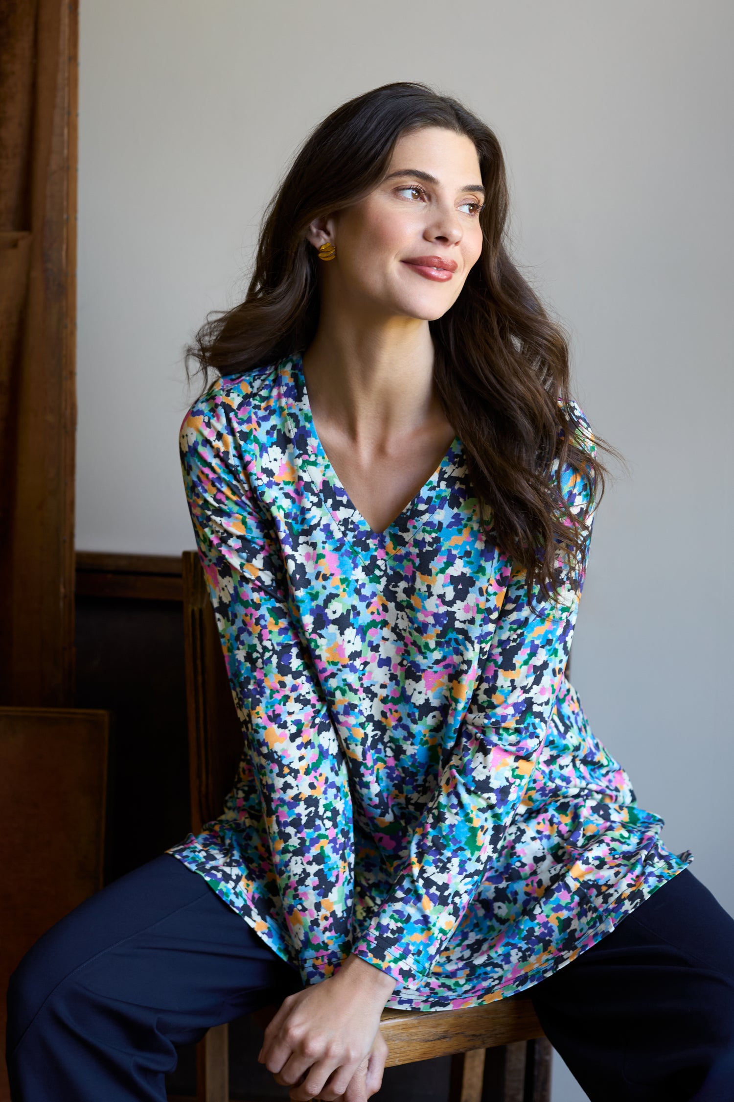 Colourful Confetti Jersey Top