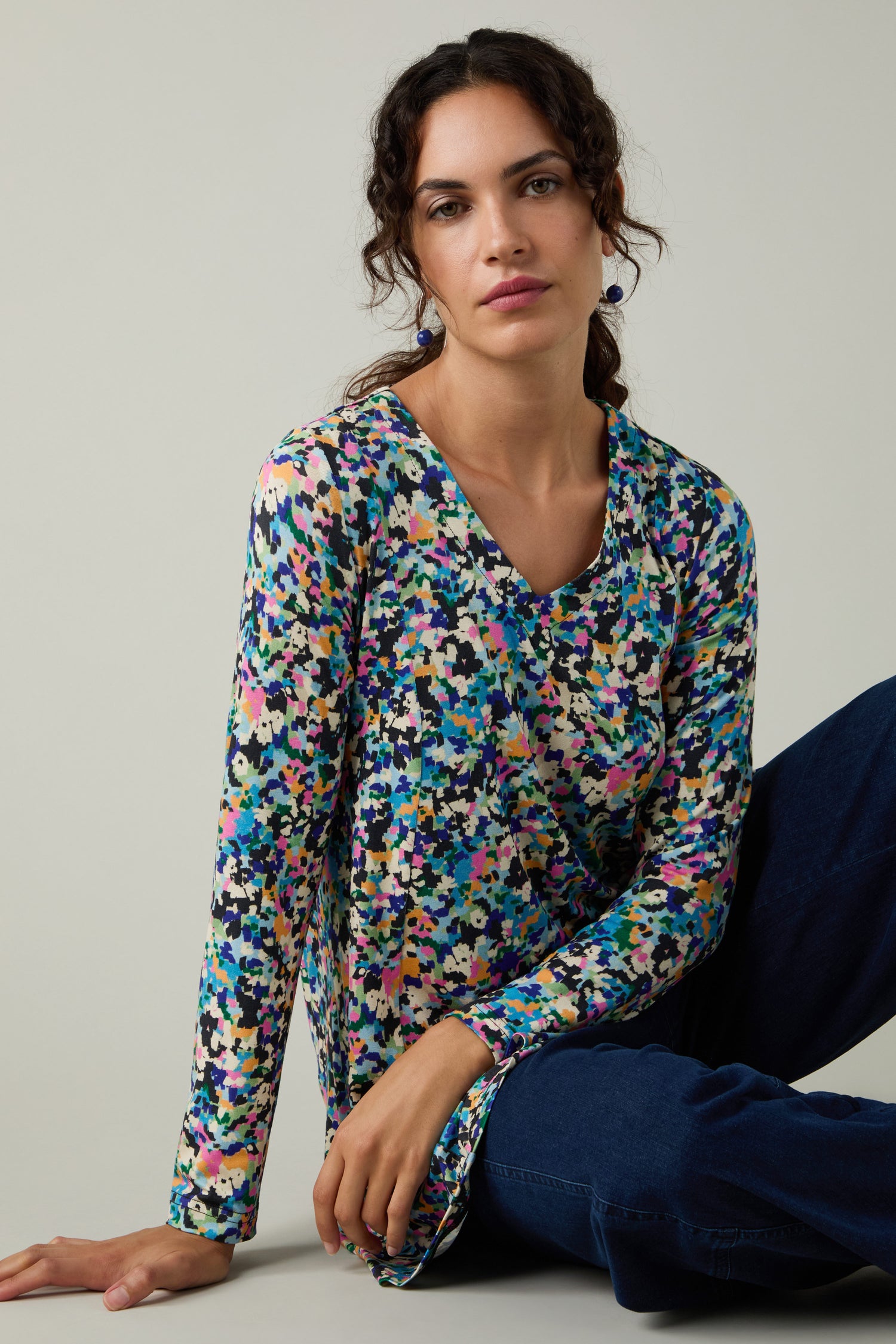 Colourful Confetti Jersey Top