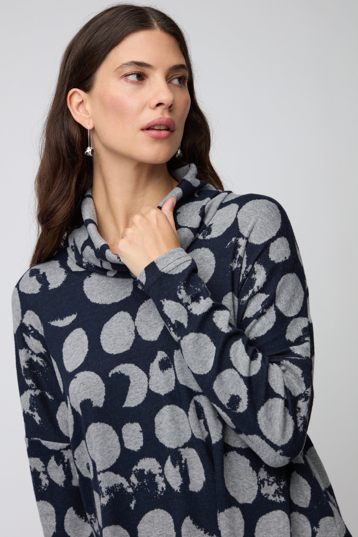 Brushed Jersey Spotted Boxy Top