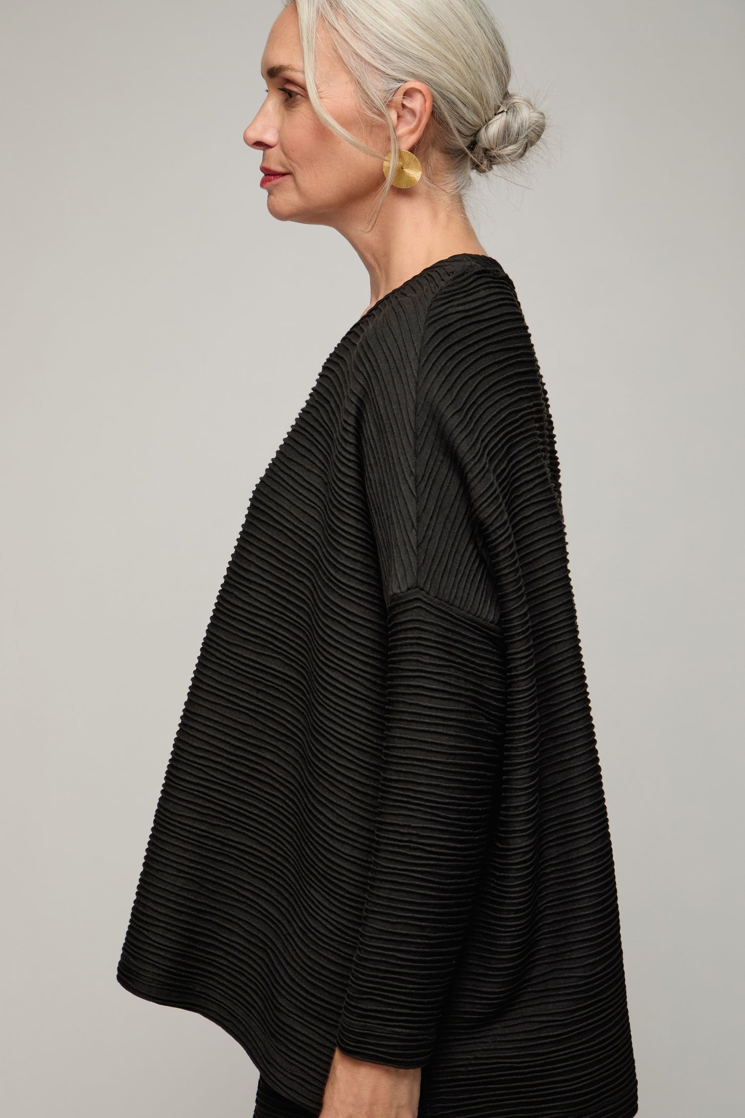 Textured Wave Jersey Boxy Top