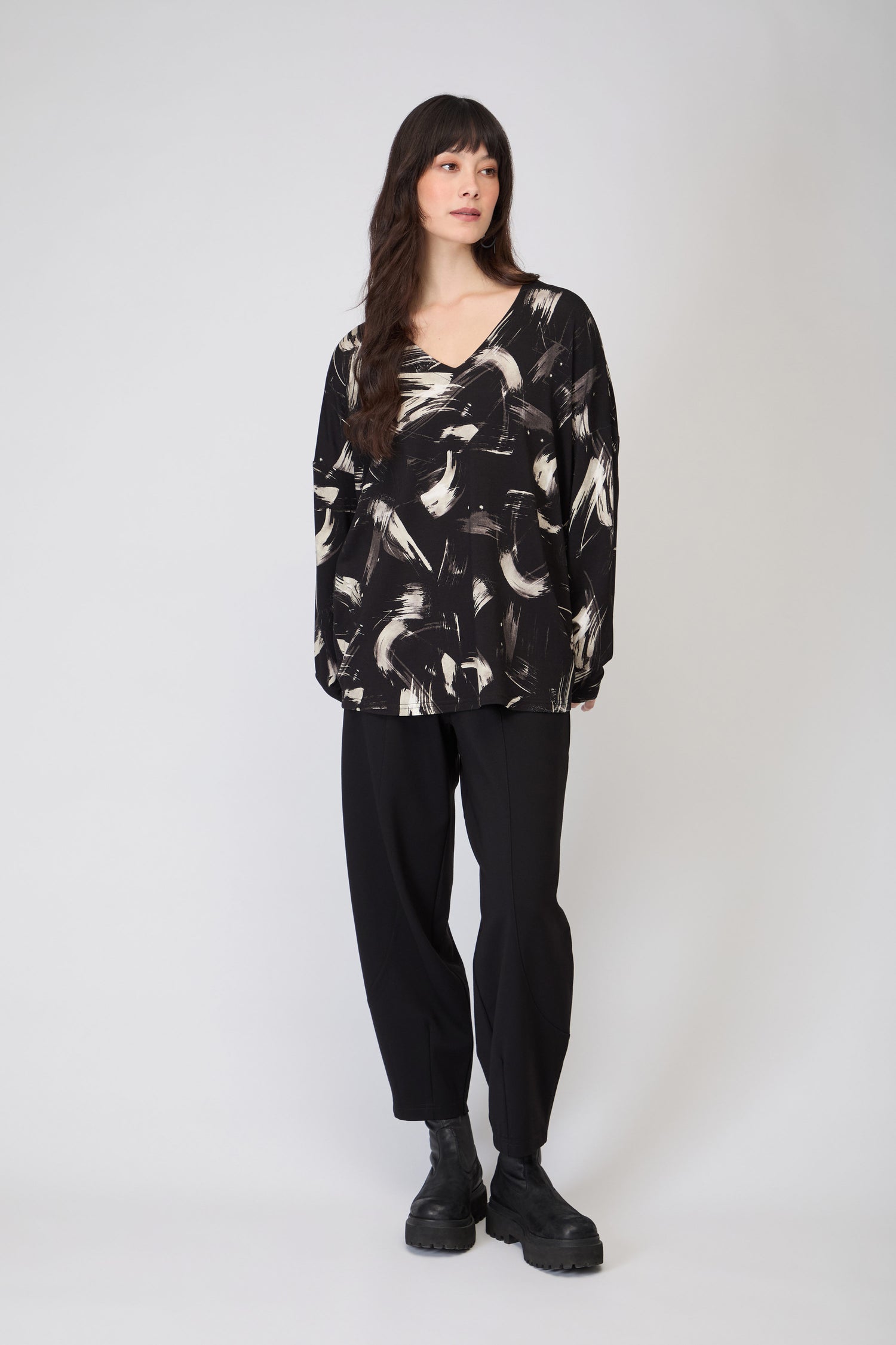 Painted Brushstrokes Jersey Top