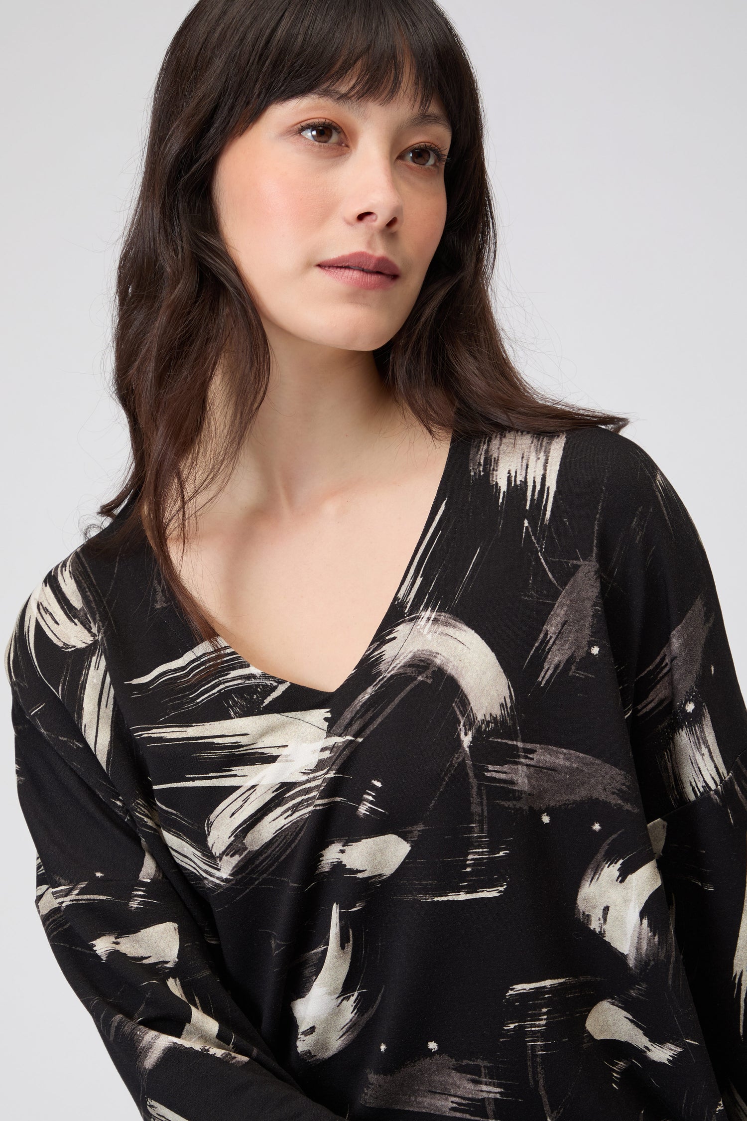 Painted Brushstrokes Jersey Top