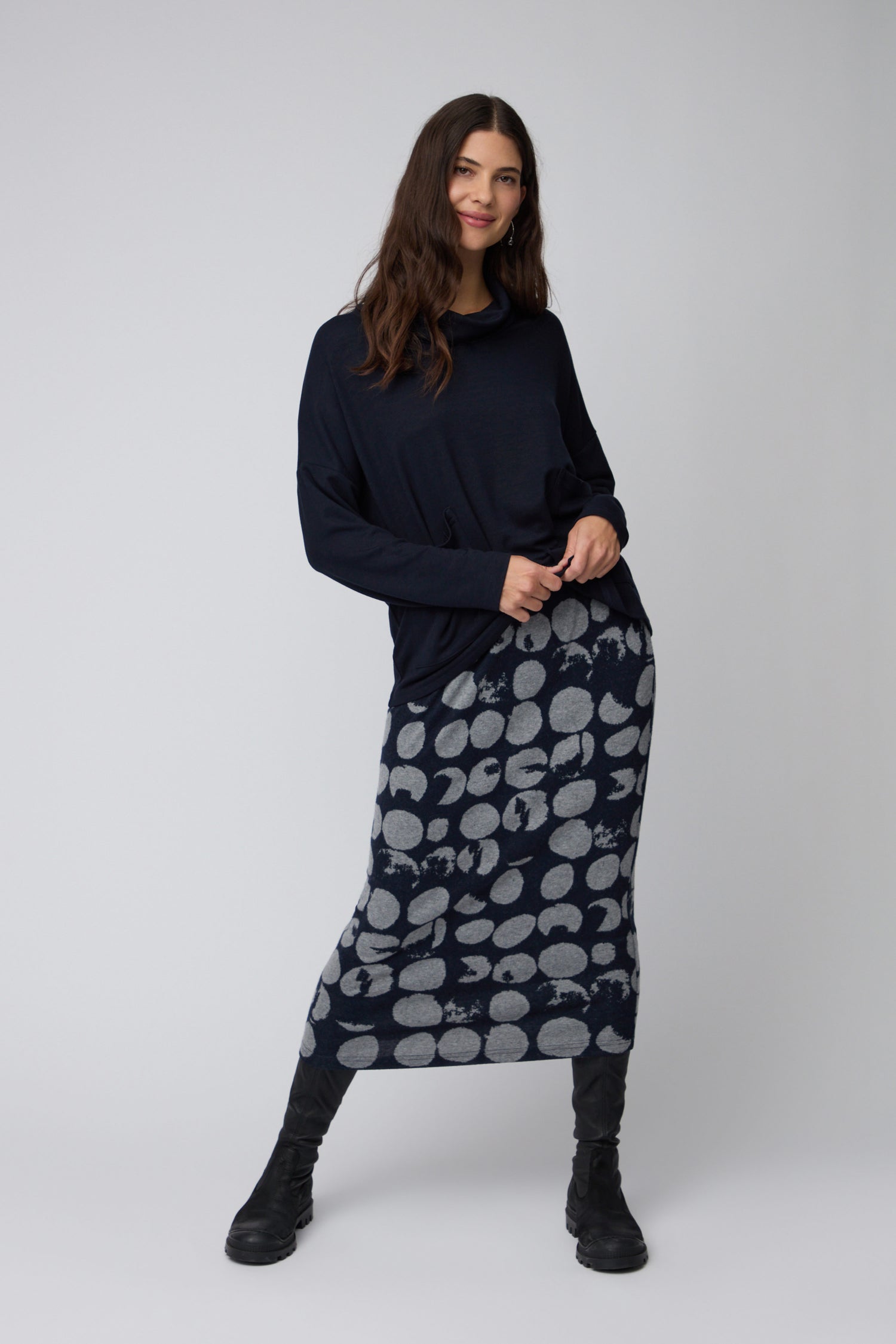 Luxe Viscose Jersey Cowl Neck Top