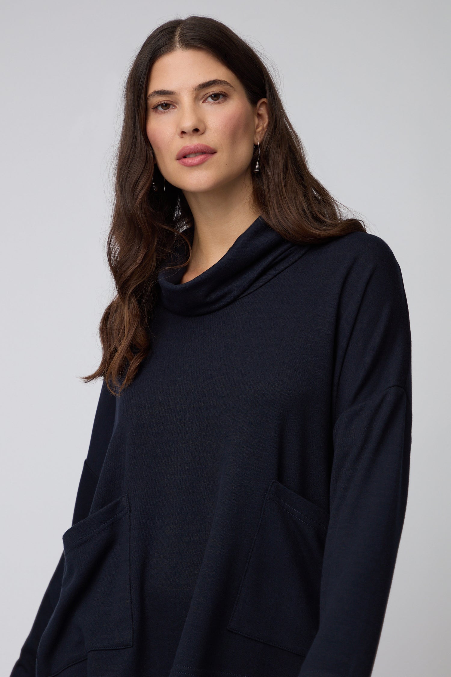 Luxe Viscose Jersey Cowl Neck Top