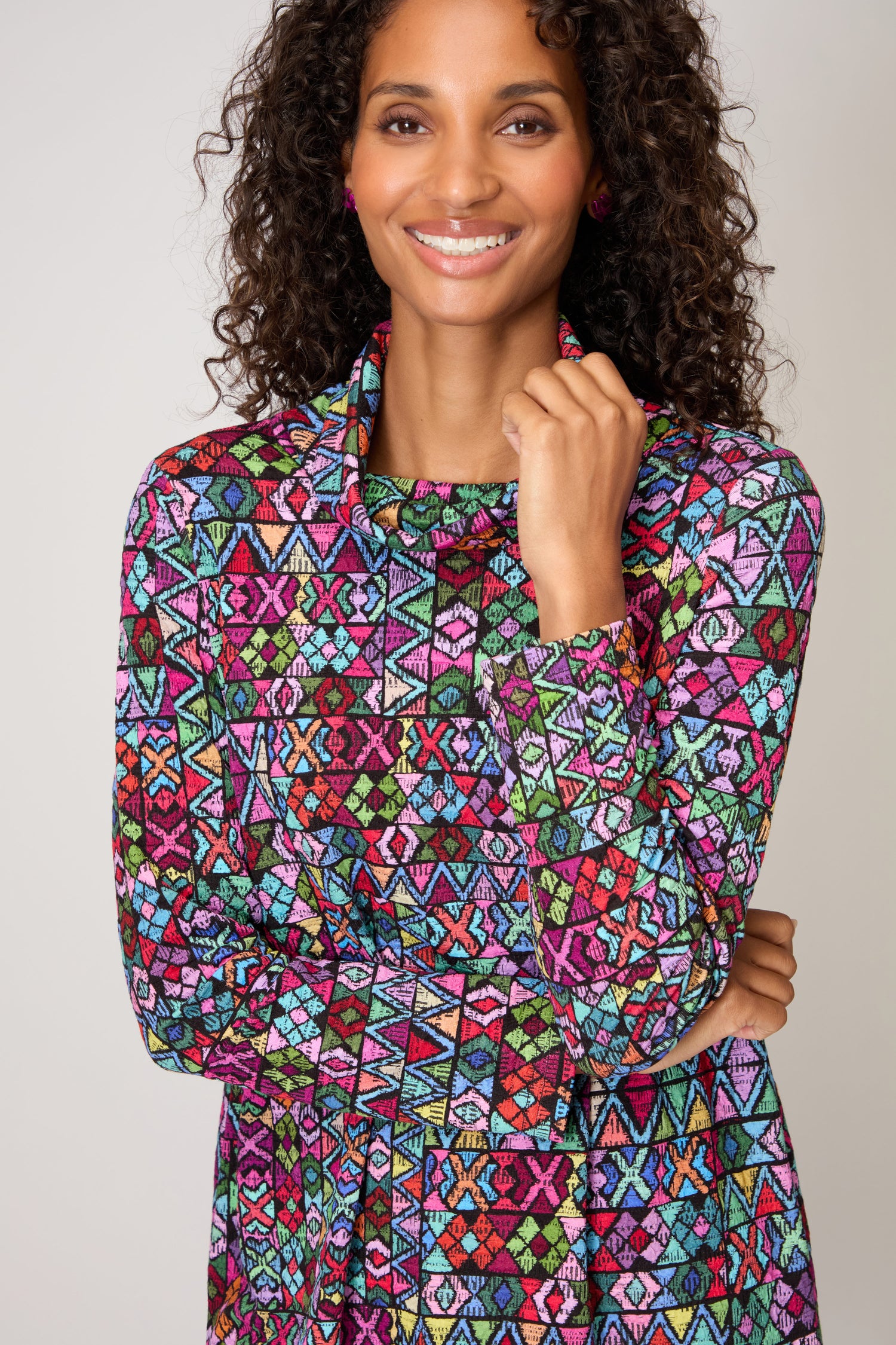 Peruvian Patchwork Jersey Top