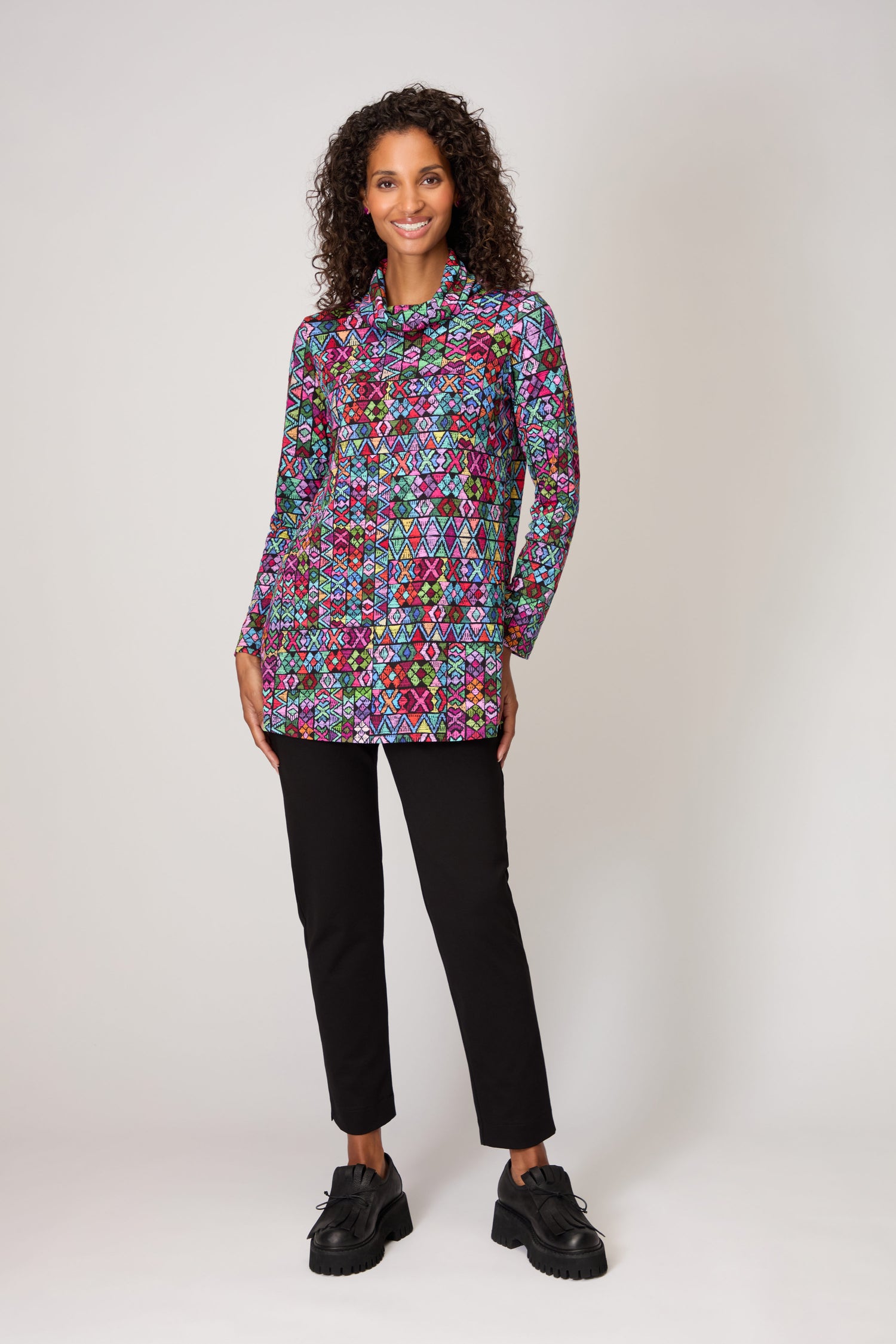 Peruvian Patchwork Jersey Top