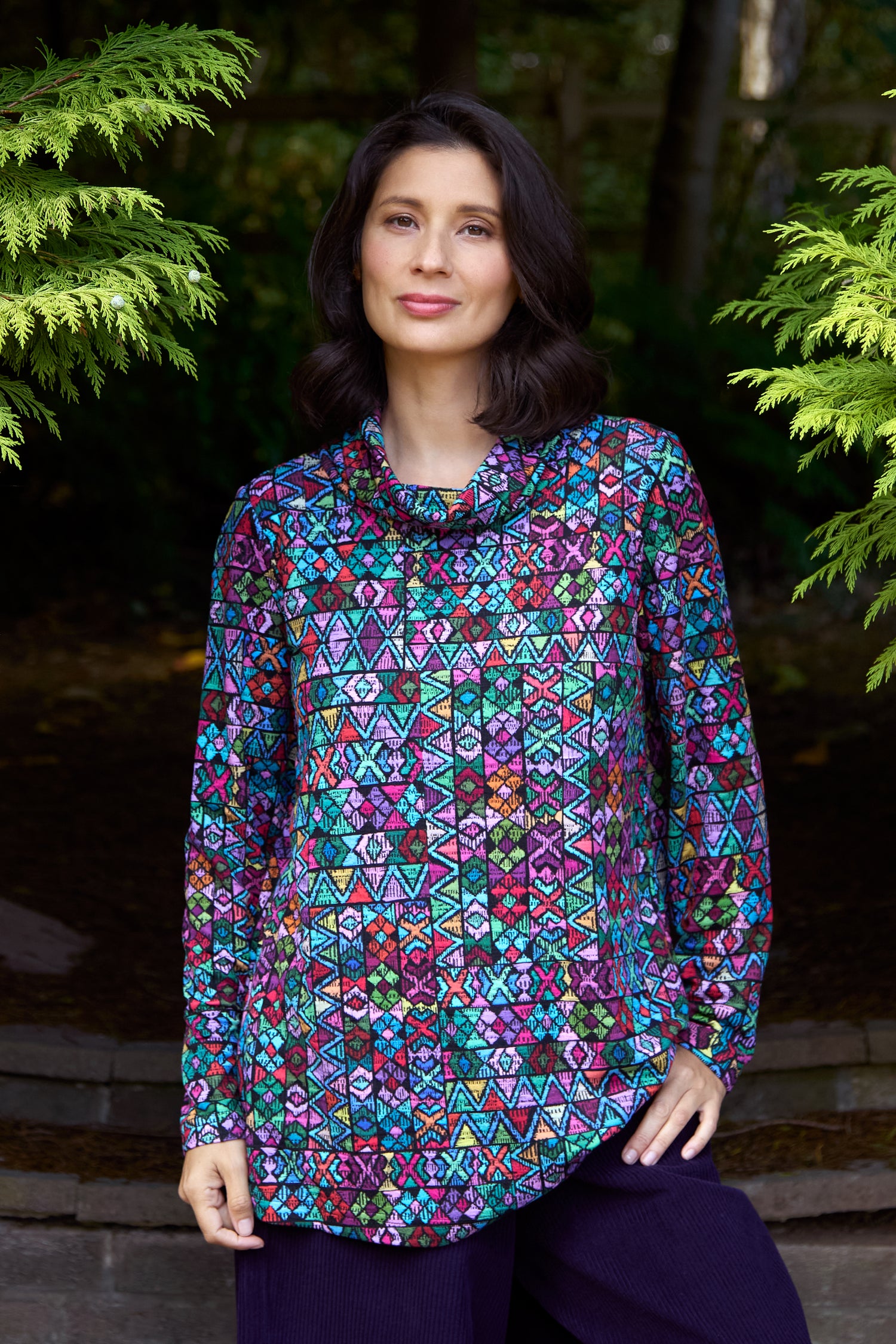 Peruvian Patchwork Jersey Top