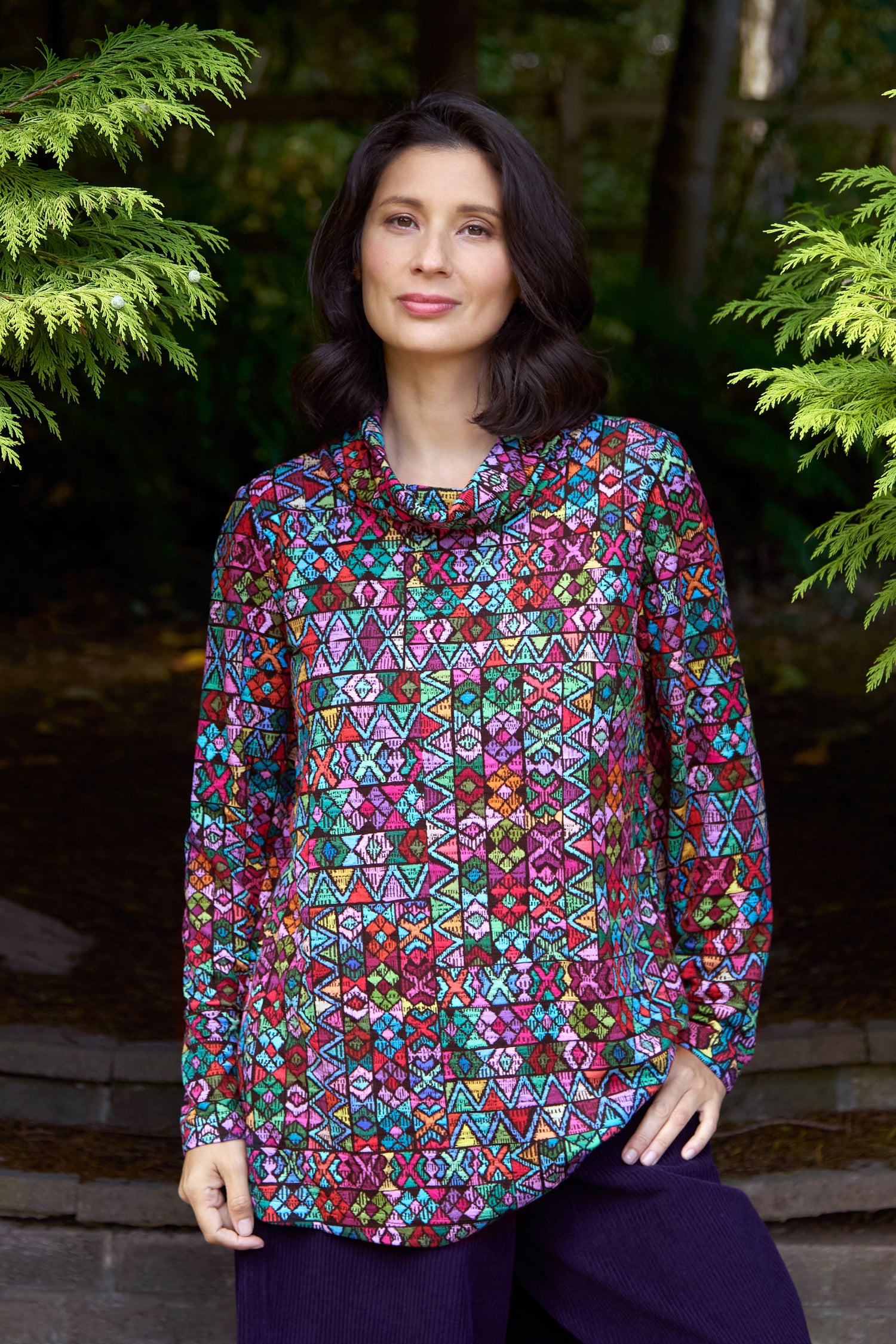 Peruvian Patchwork Jersey Top