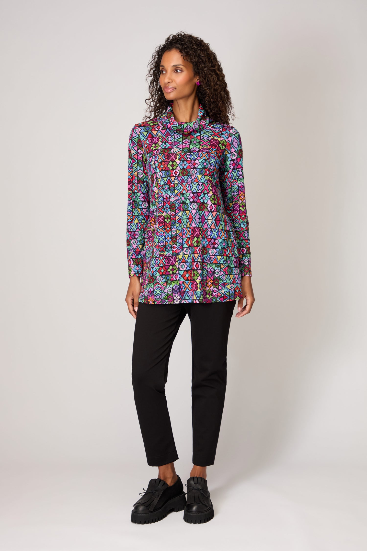 Peruvian Patchwork Jersey Top