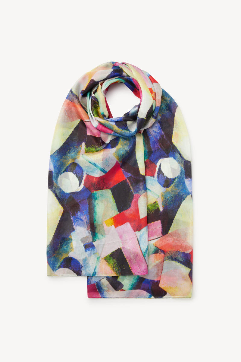 Aahara Printed Silk, Satin Women Scarf - Buy Aahara Printed Silk