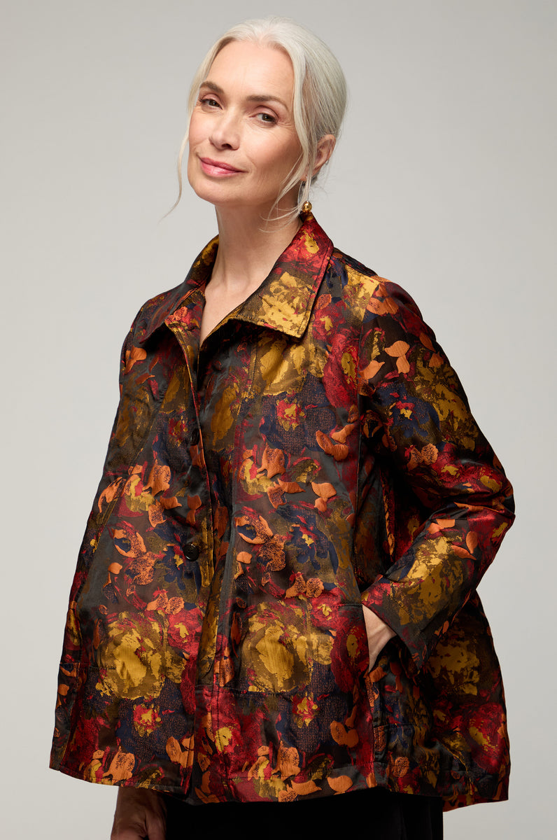 Jacquard Floral Jacket – Sahara