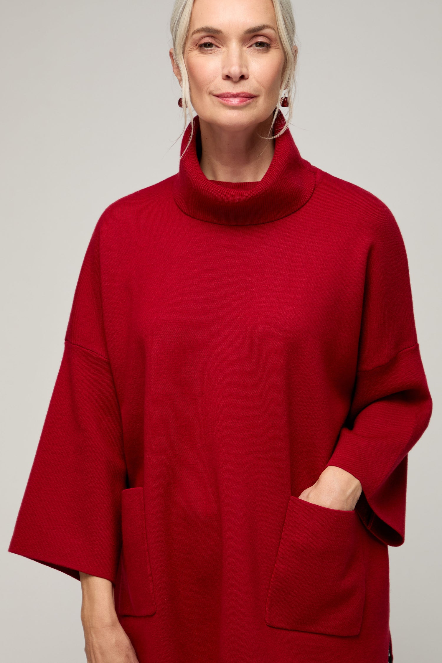 Roll Neck Pocket Knit