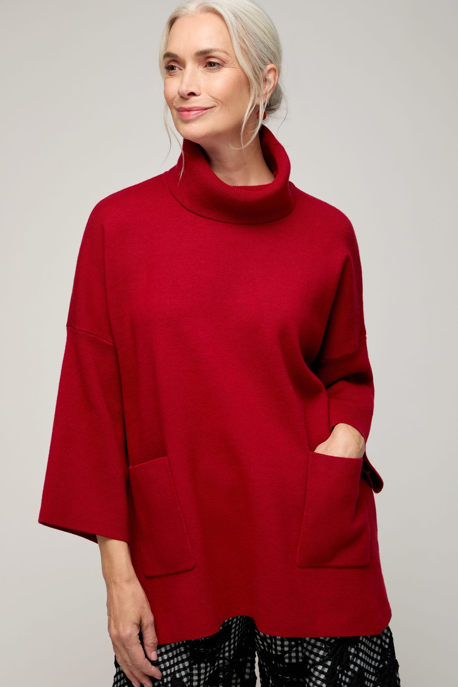 Roll Neck Pocket Knit