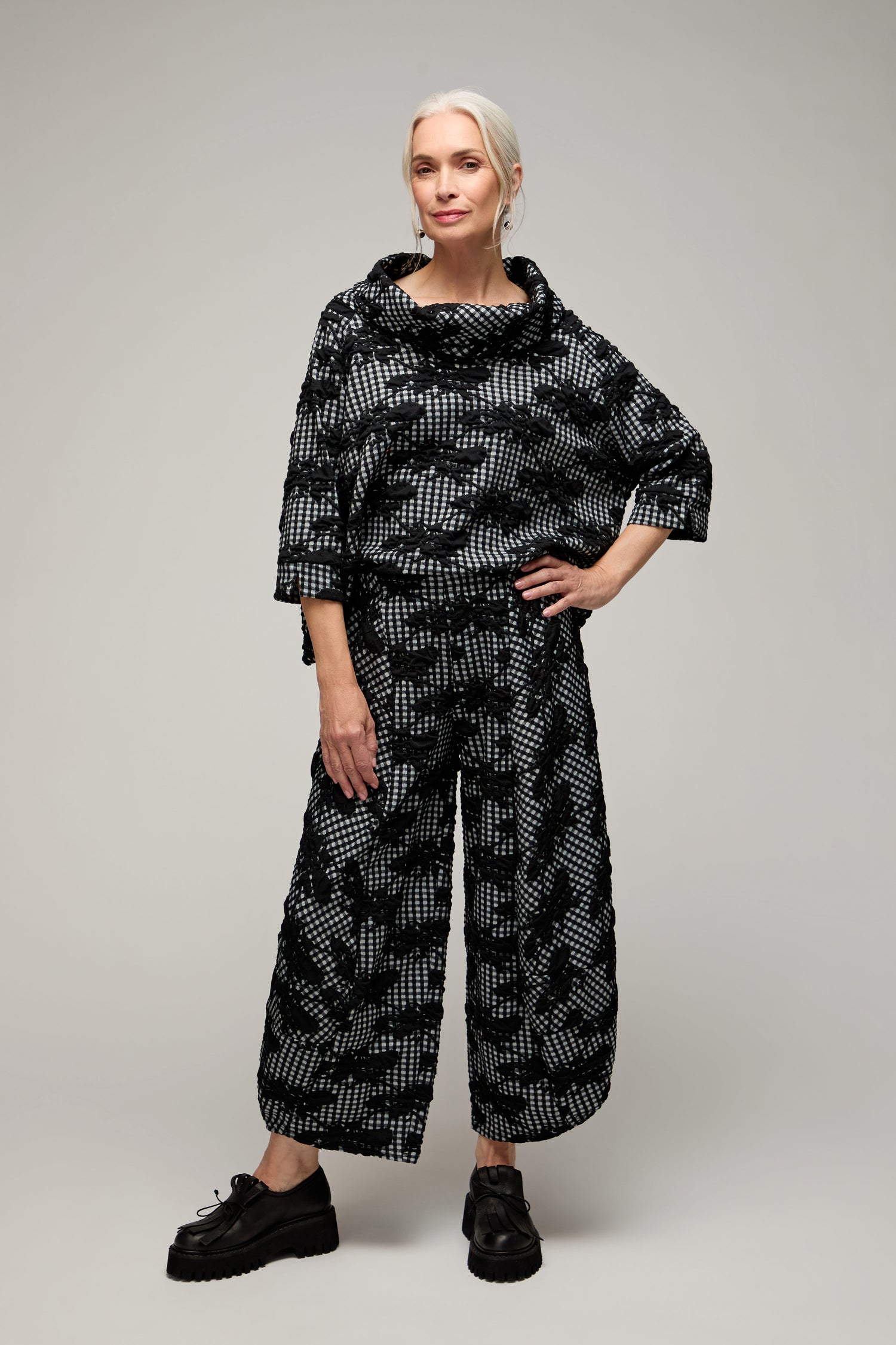 Gingham Flower Bubble Trousers