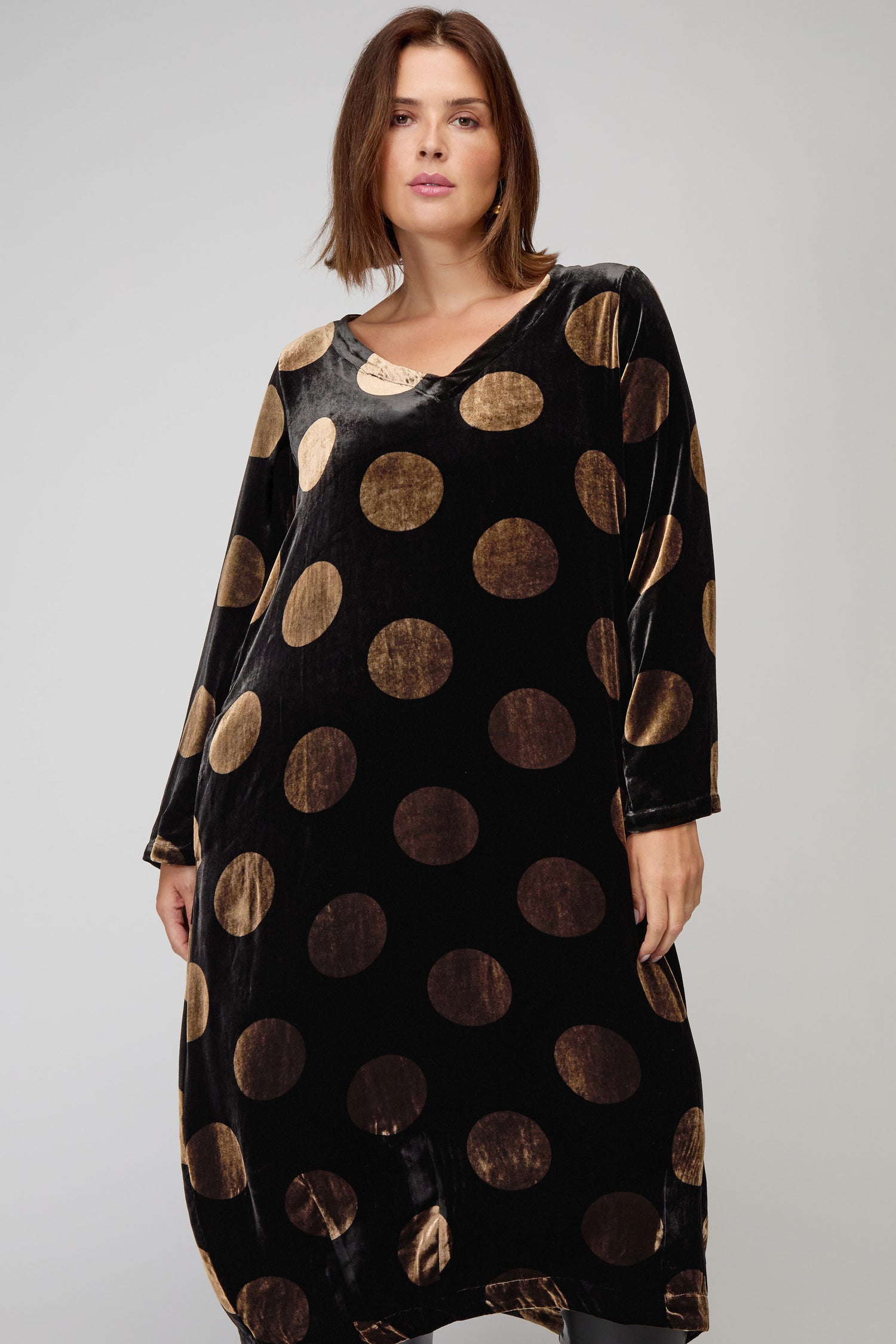 Silk Velvet Spot Bubble Dress