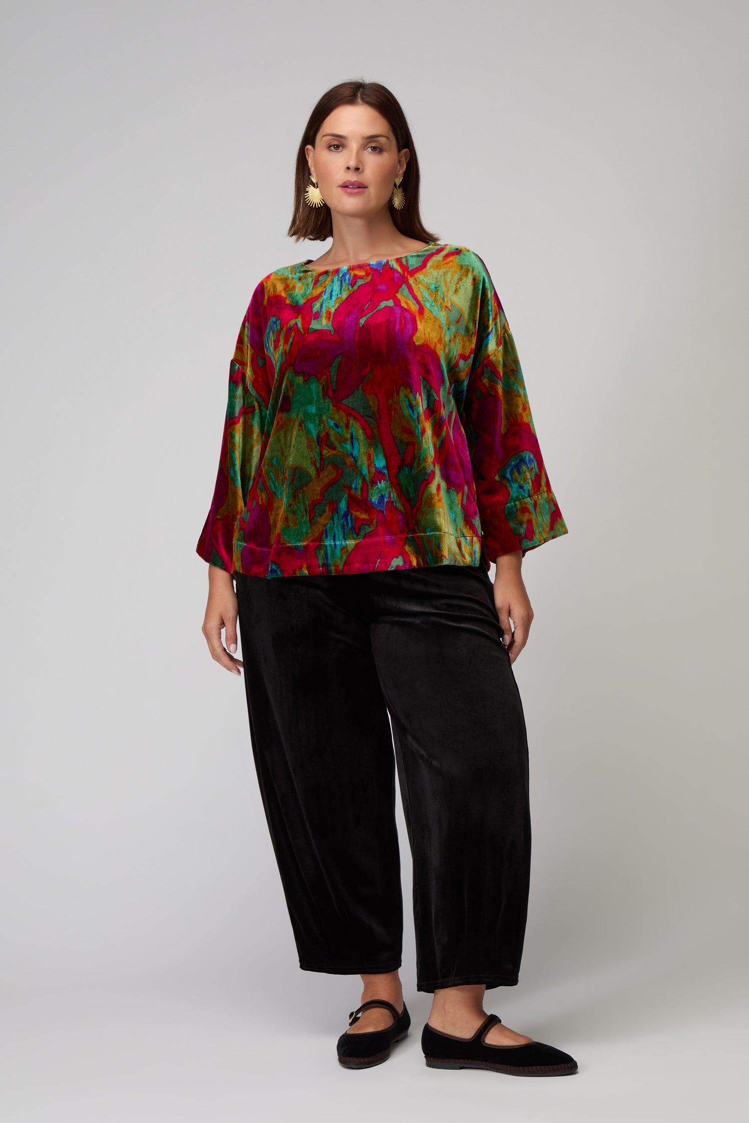Velvet Blurred Botanicals Top