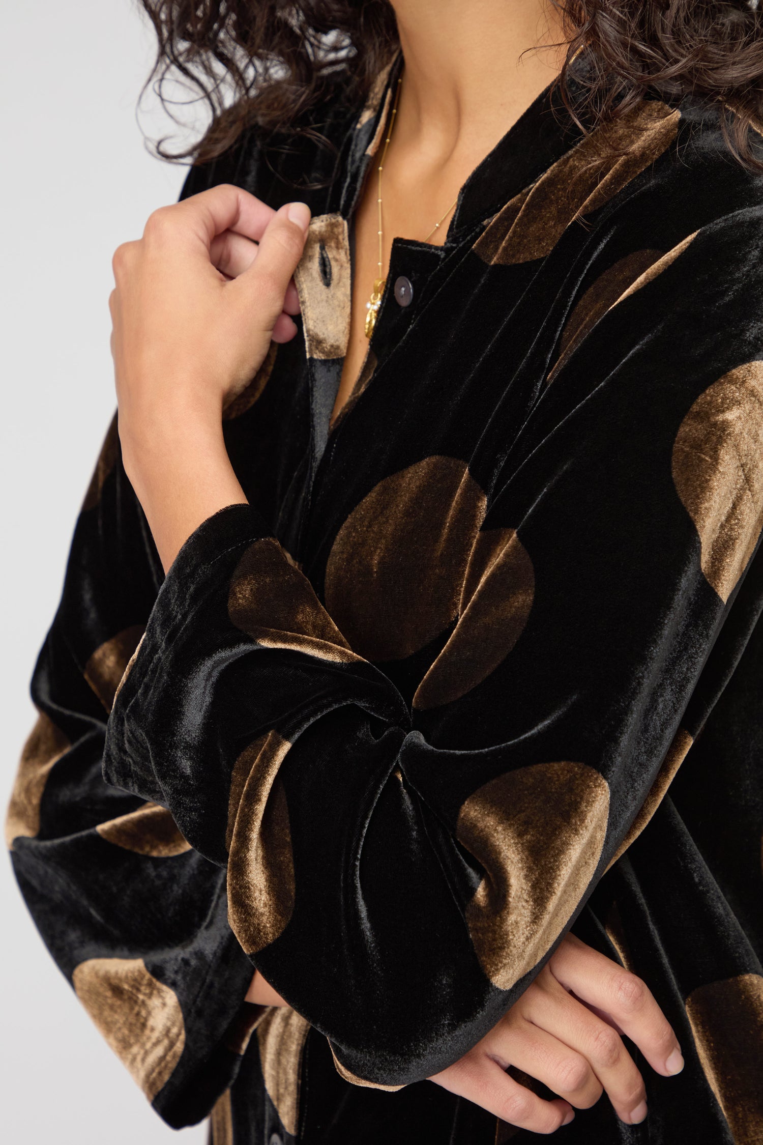 Silk Velvet Spot Shirt