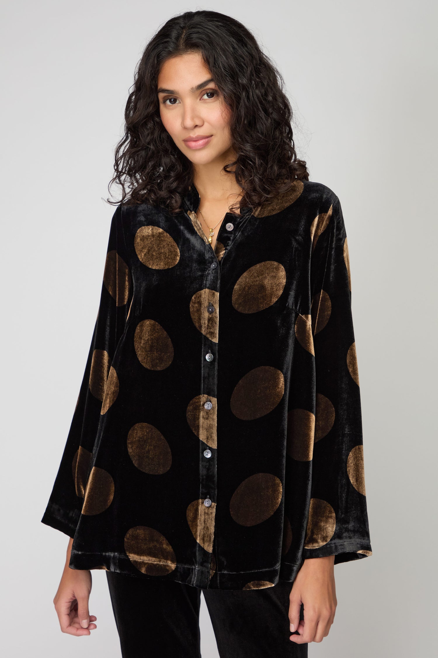 Silk Velvet Spot Shirt