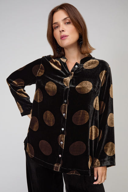 Silk Velvet Spot Shirt