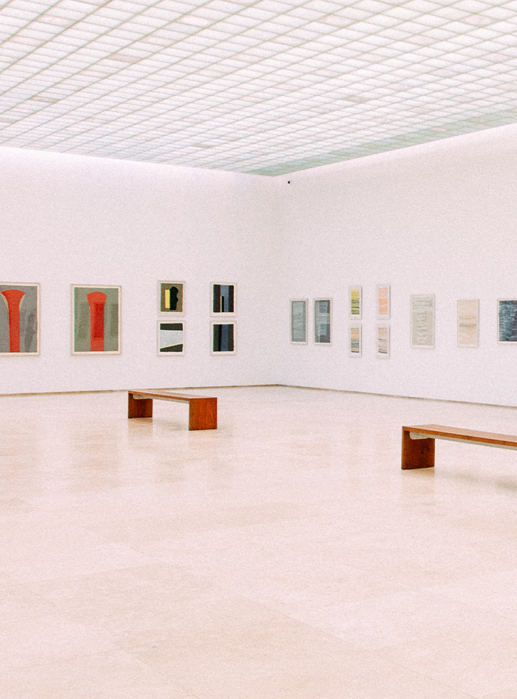 inside of an empty art gallery 