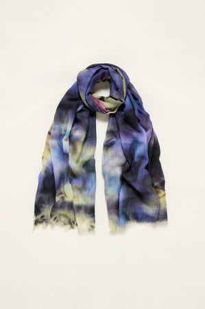 Spiral Tie Dye Wool Scarf