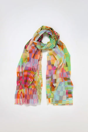 Checkerboard Cotton Modal Scarf