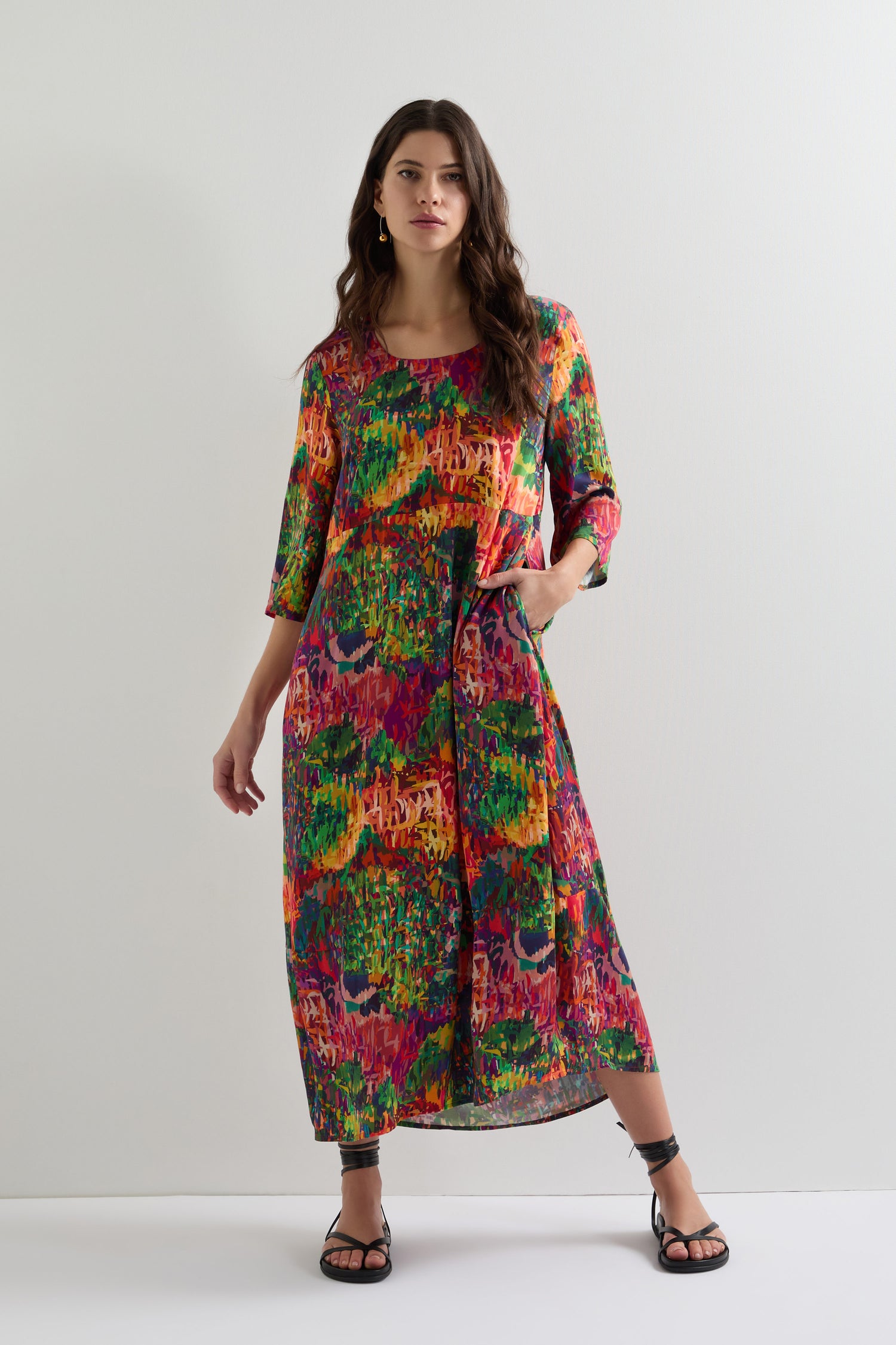 Impressionist Print Dress