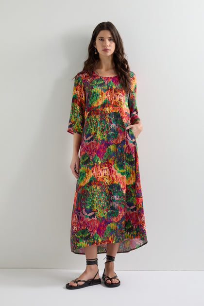 Impressionist Print Dress