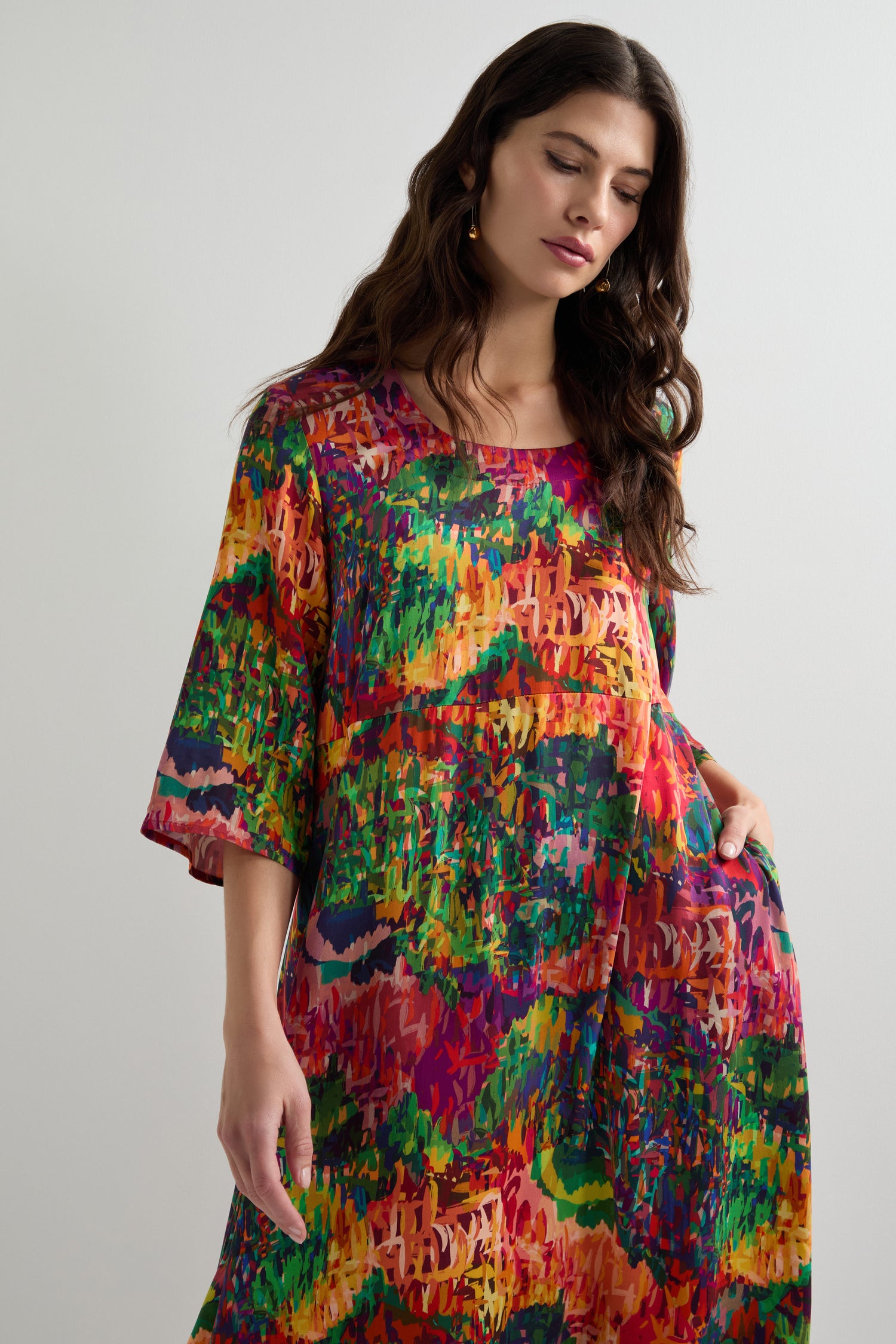 Impressionist Print Dress