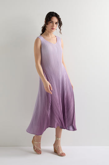 Lavender Pleat Dress