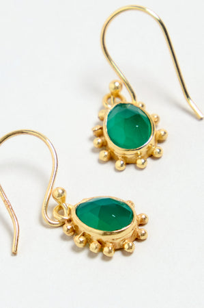 Gold Vermeil Onyx Earrings