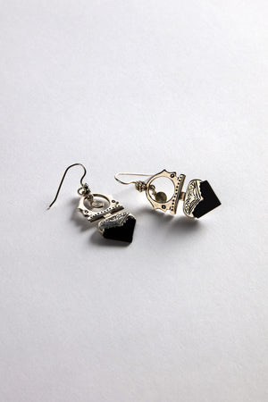 Silver Onyx Tuareg Earrings
