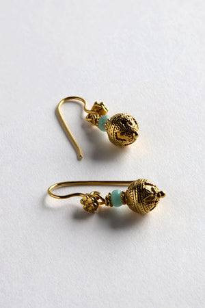 Vermeil Amazonite Bead Earrings