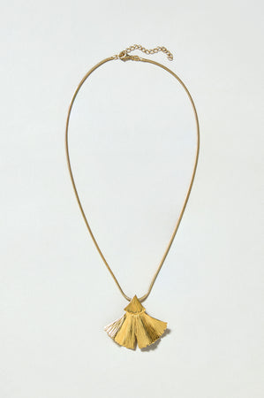Vermeil Ginkgo Leaf Pendant