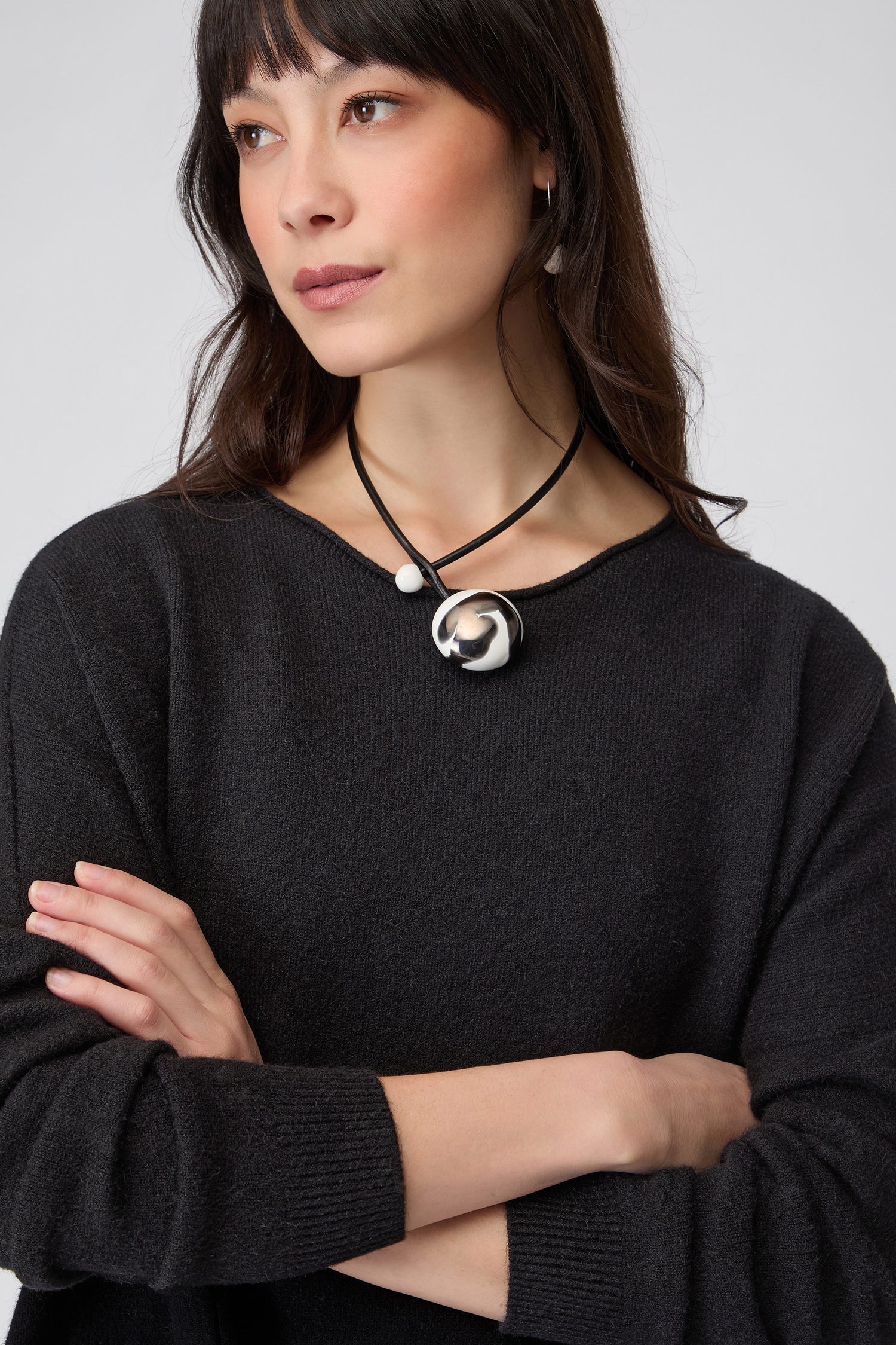 Two Pocket Black Knit