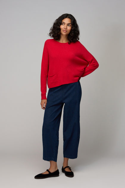 Two Pocket Red Knit