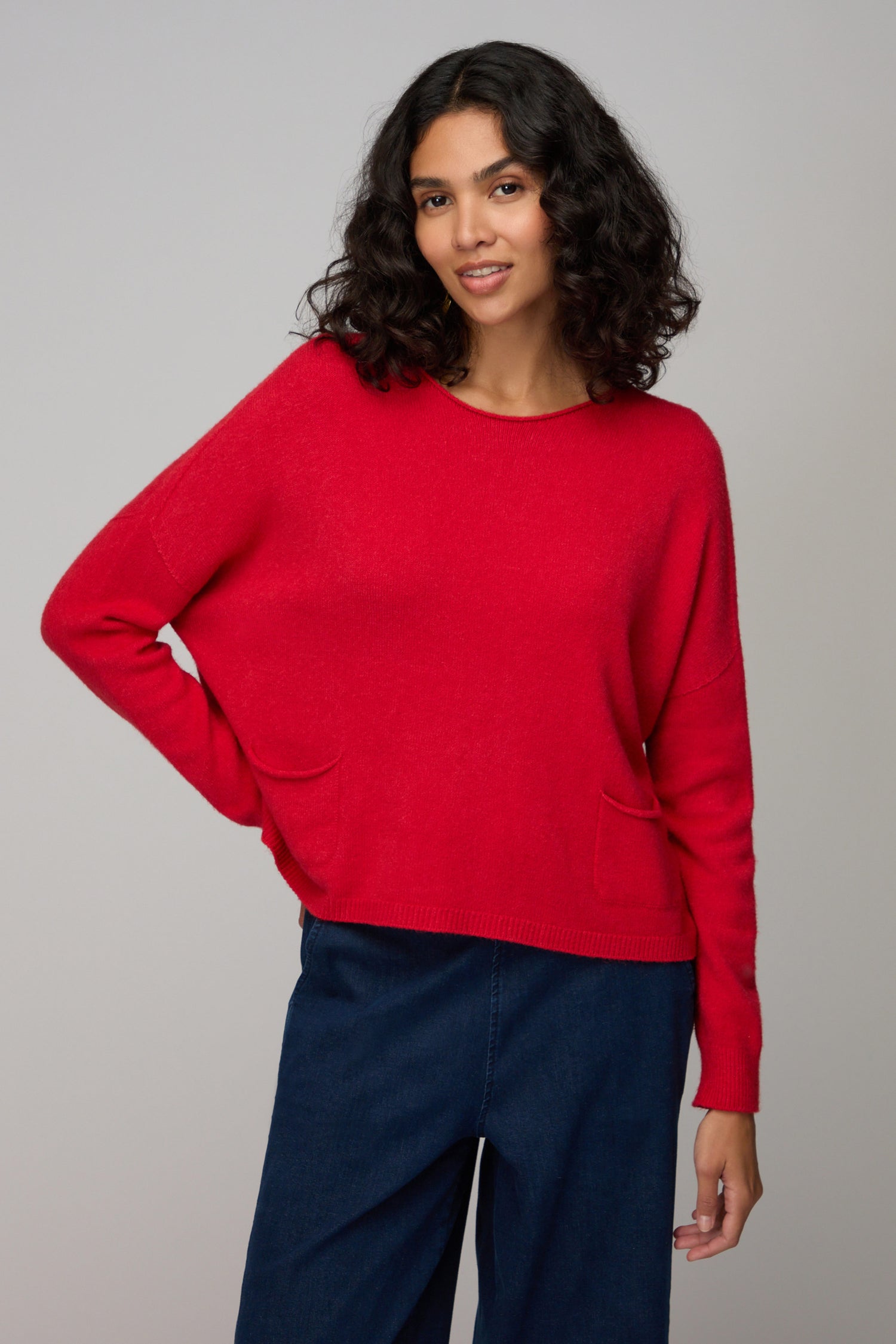 Two Pocket Red Knit