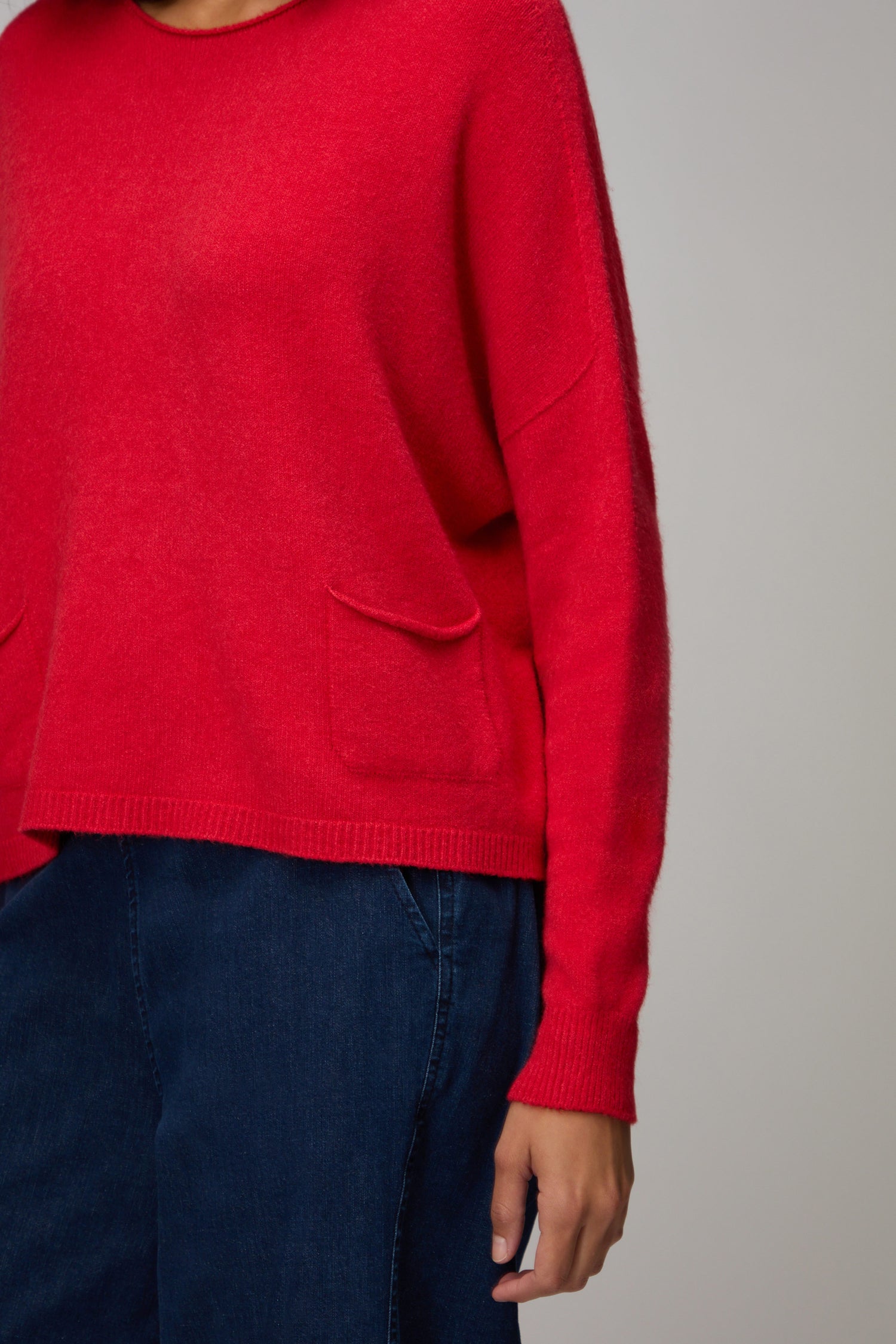 Two Pocket Red Knit