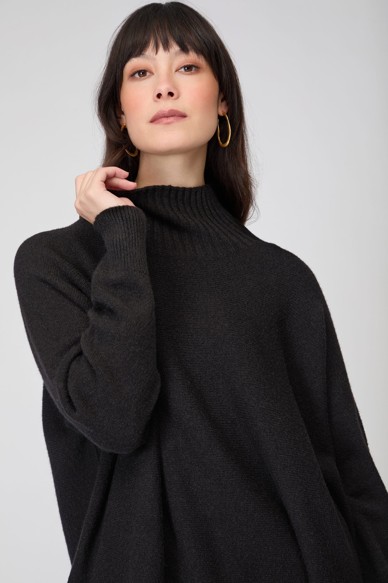 Boxy High Neck Knit