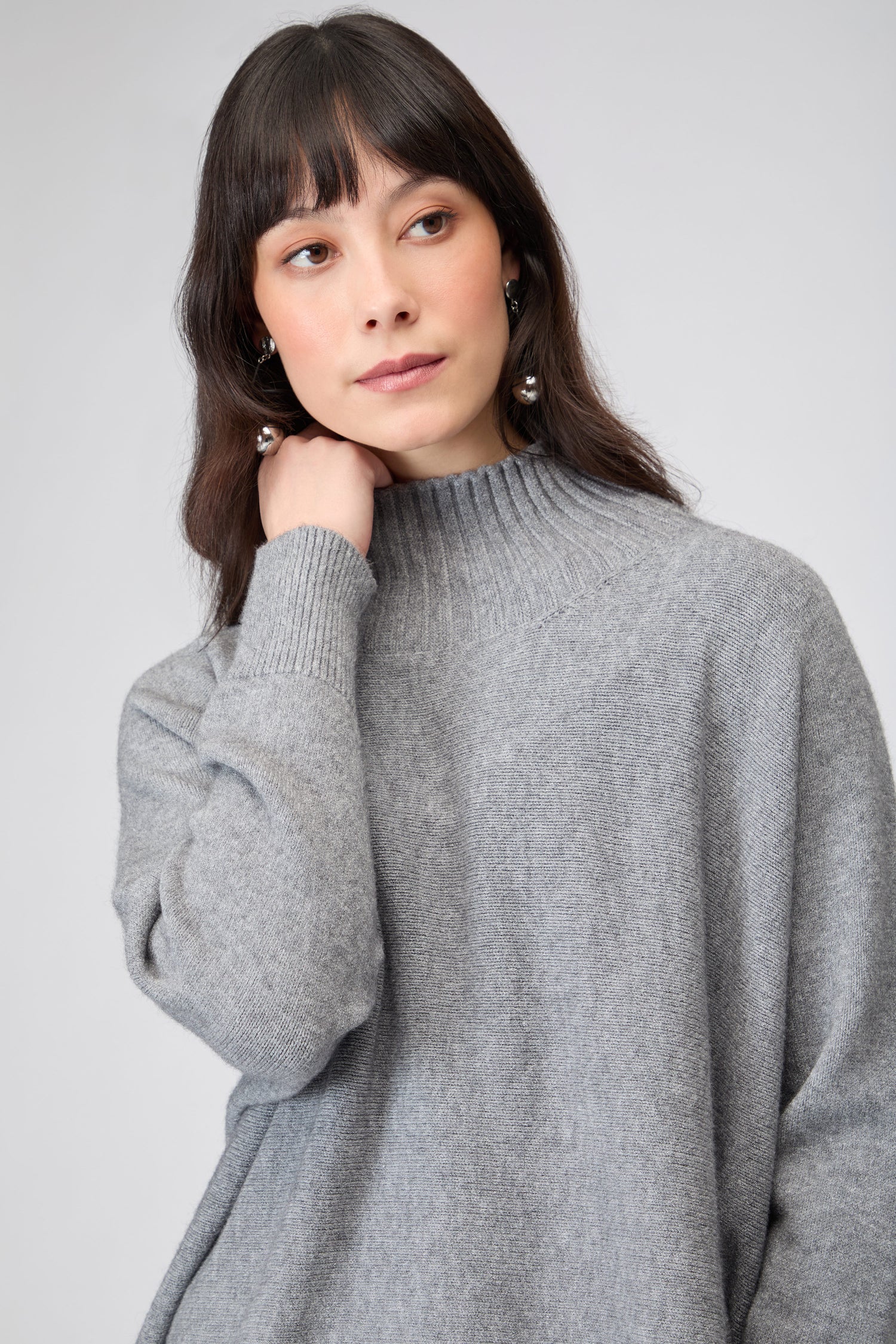 Boxy High Neck Knit