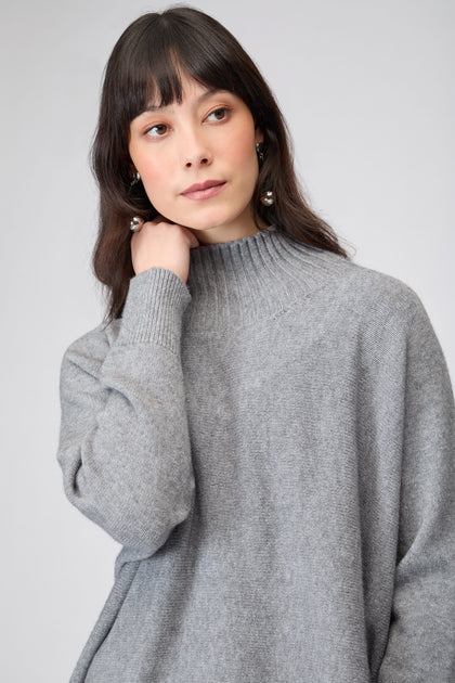 Boxy High Neck Knit
