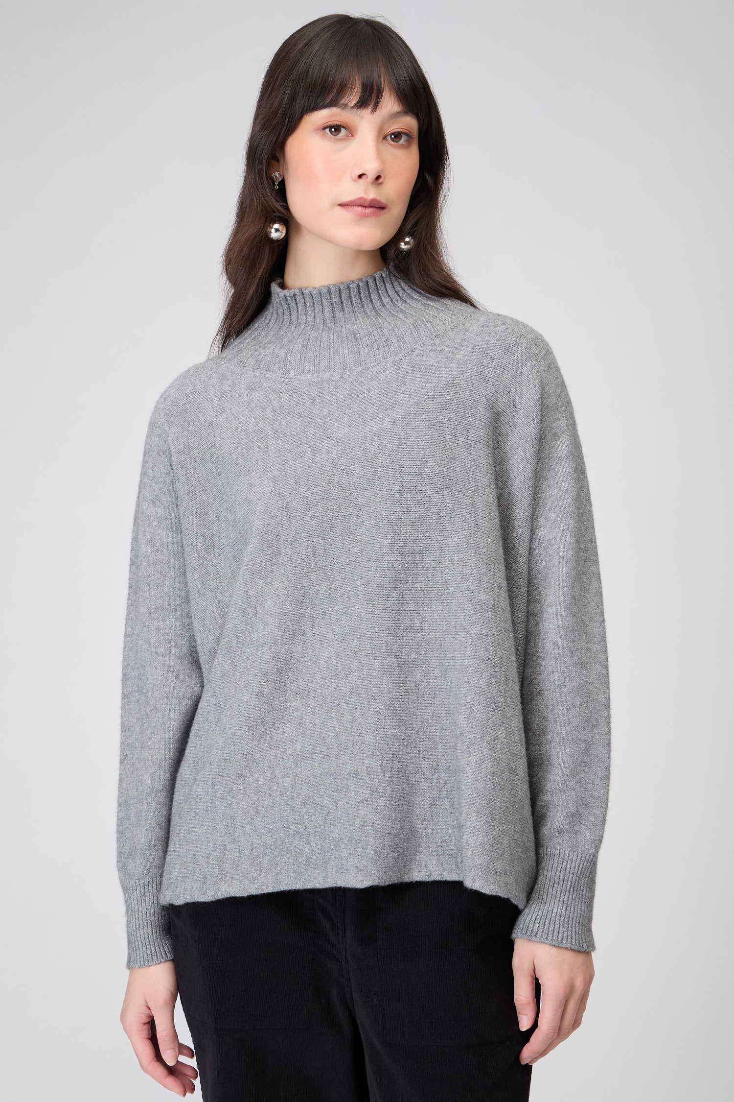 Boxy High Neck Knit